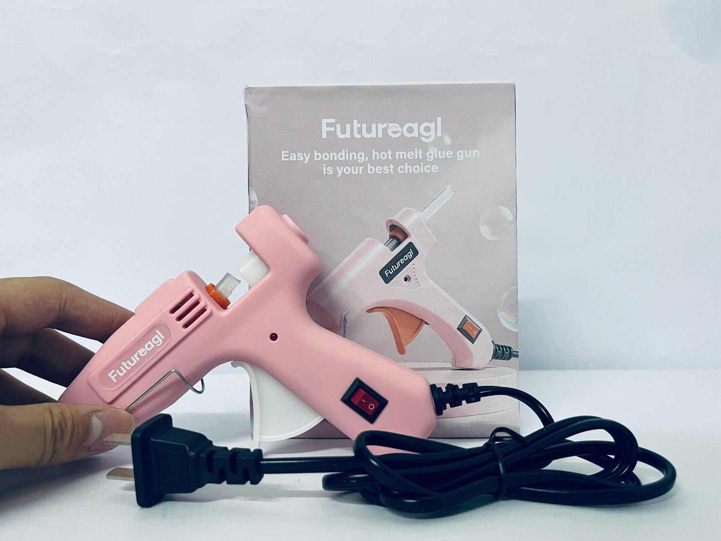 Futureagl Hot Glue Gun Kit with 30 Glue Sticks(130mm x 7mm), Fast Preheating Hot Melt, High Temp for School Crafts DIY Arts and Quick Home Repairs, 20W Pink