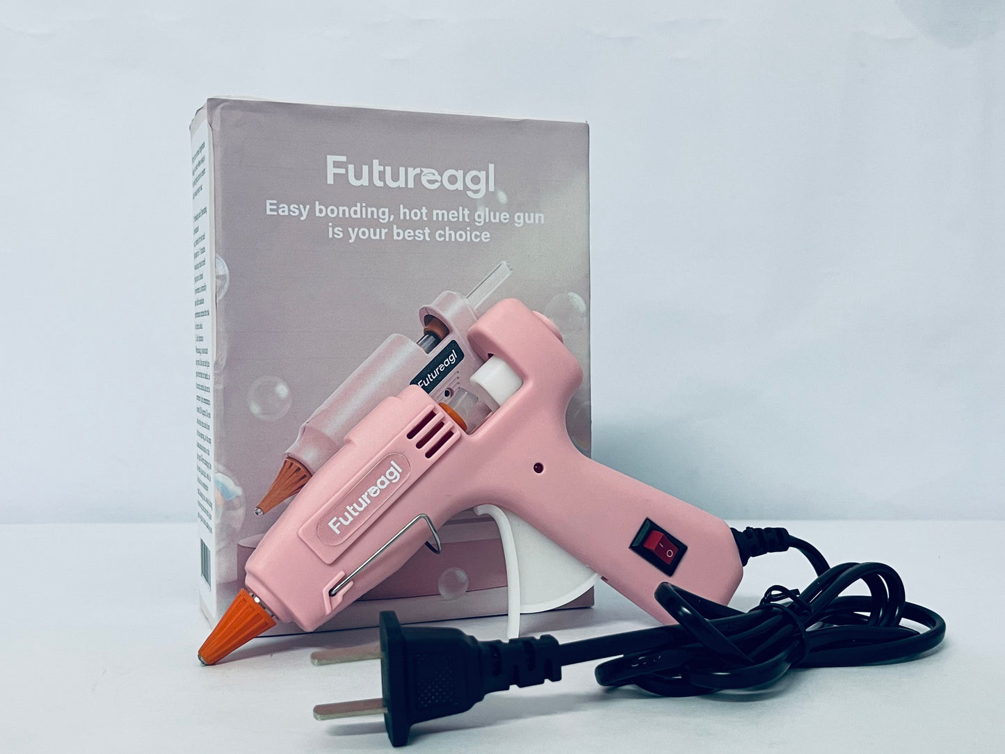 Futureagl Hot Glue Gun Kit with 30 Glue Sticks(130mm x 7mm), Fast Preheating Hot Melt, High Temp for School Crafts DIY Arts and Quick Home Repairs, 20W Pink