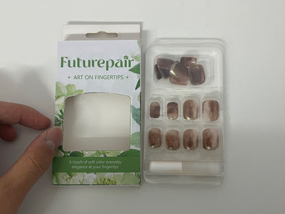 Futurepair Soft Mist Gradient Fake Nails: Daily Soft Color Elegance at Your Fingertips