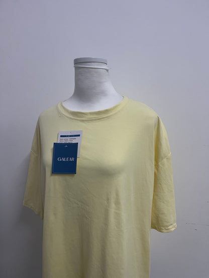 【GALEAR Light Yellow Oversized Cotton T-shirt】—— Casual & Comfortable Daily Essential