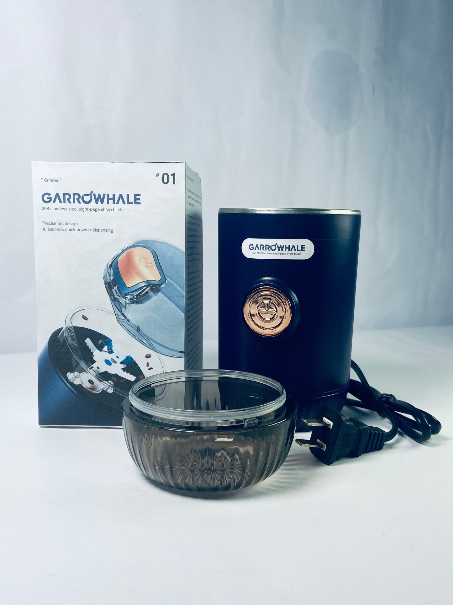 GARROWHALE Lapping machines  Electric Spice and Herb Grinder, Dry Herb Mini Electric Grinder Compact Size with 1.7oz/50ml Herb Jar and Spoon Tool