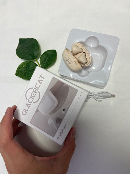 GLACIERCAT Wireless Bluetooth Earbuds , Hi-Res Audio Headphones, Hybrid Active Noise Cancellation Earphones