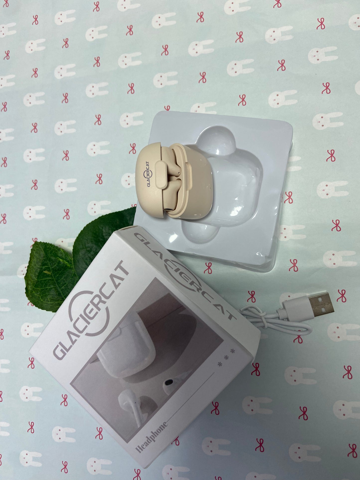 GLACIERCAT Wireless Bluetooth Earbuds , Hi-Res Audio Headphones, Hybrid Active Noise Cancellation Earphones
