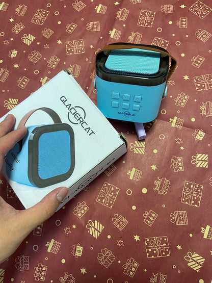 GLACIERCAT Mini Karaoke Machine for Kids Adults,Portable Bluetooth Speaker