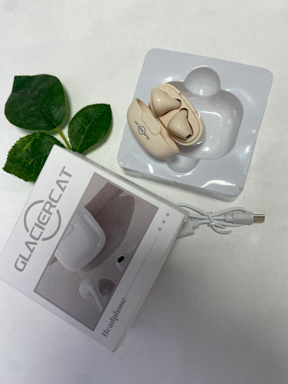 GLACIERCAT Wireless Bluetooth Earbuds , Hi-Res Audio Headphones, Hybrid Active Noise Cancellation Earphones