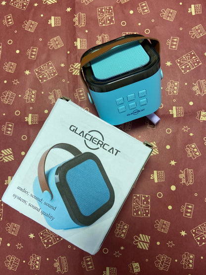 GLACIERCAT Mini Karaoke Machine for Kids Adults,Portable Bluetooth Speaker