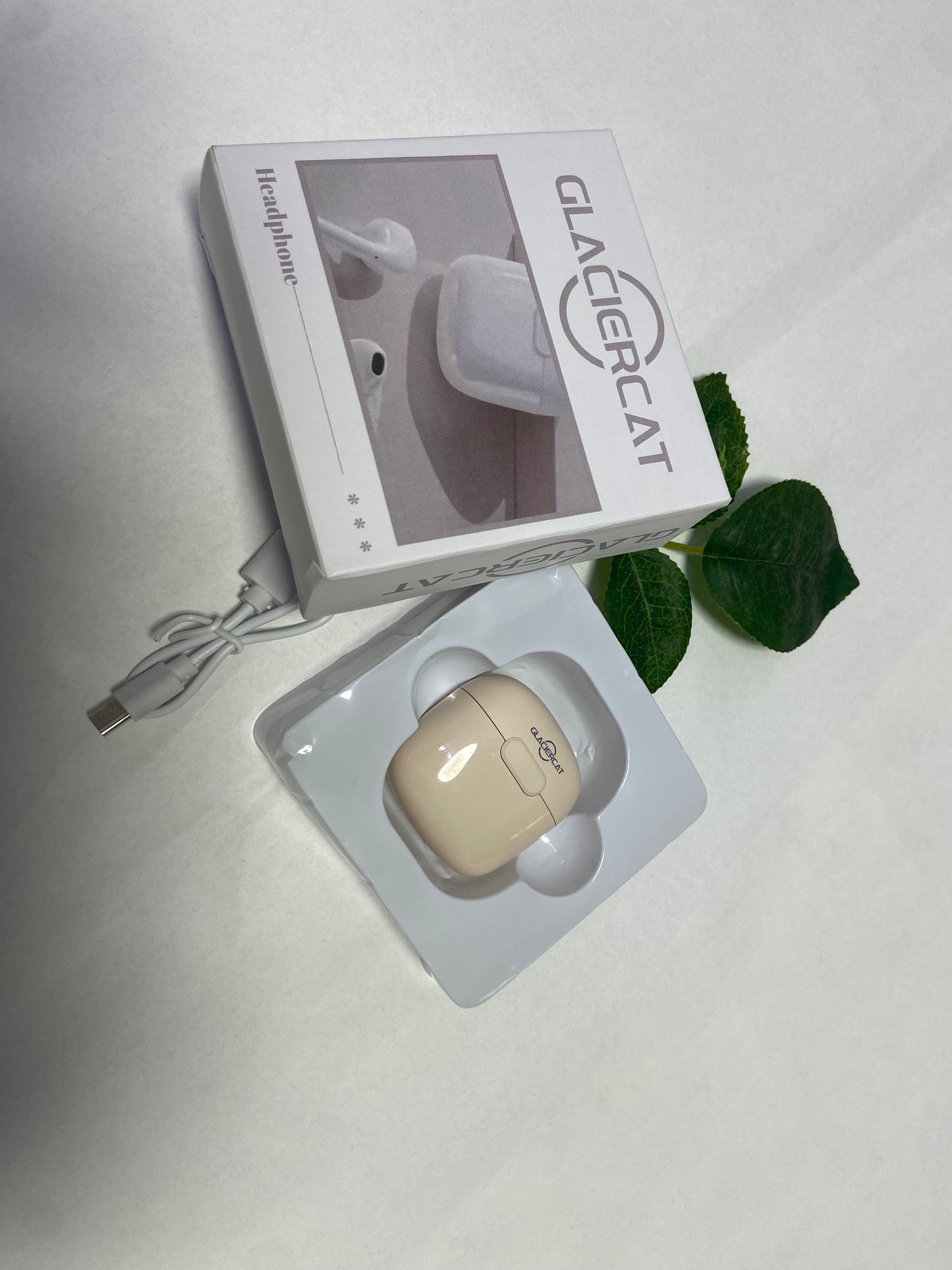 GLACIERCAT Wireless Bluetooth Earbuds , Hi-Res Audio Headphones, Hybrid Active Noise Cancellation Earphones