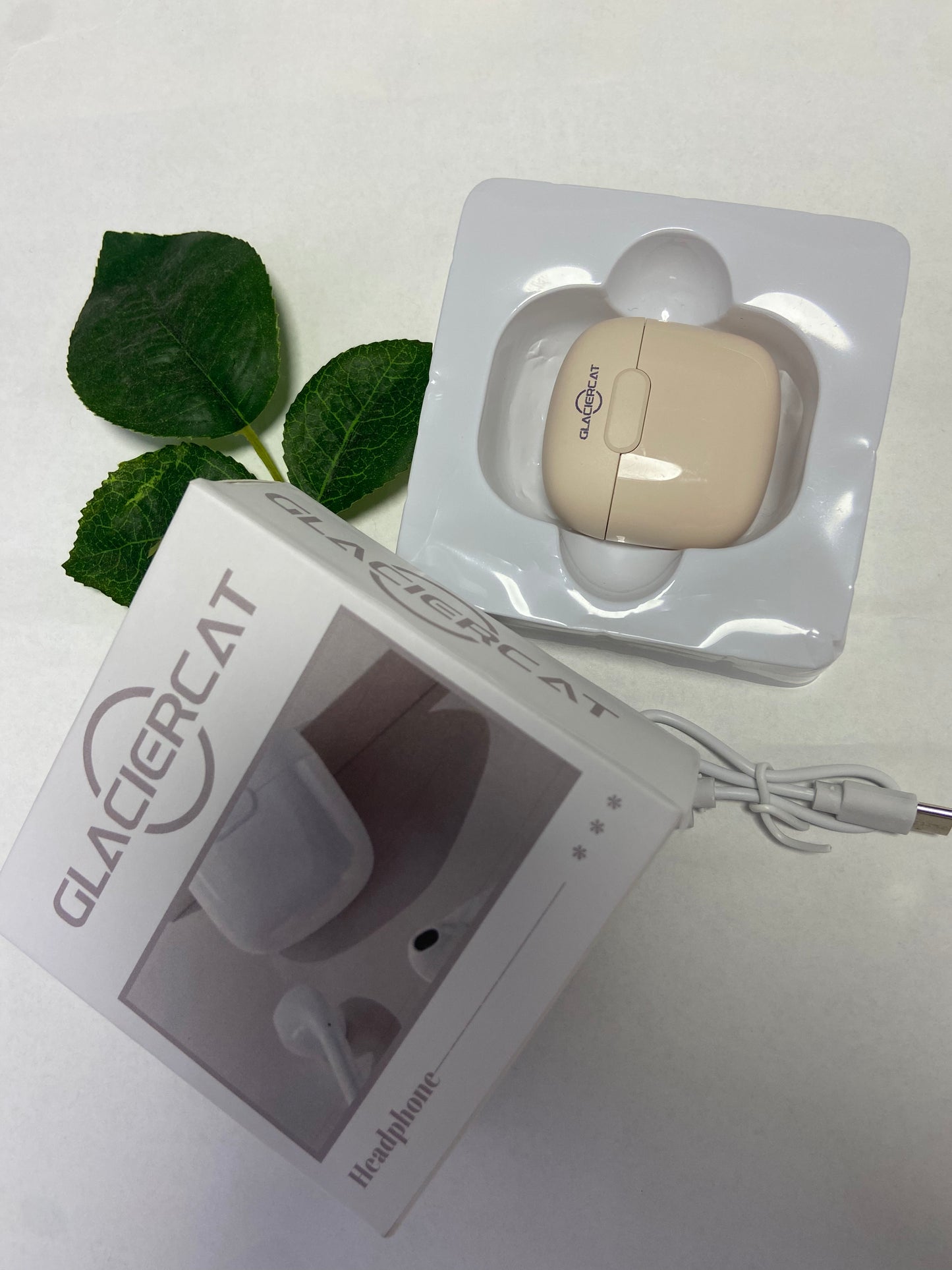 GLACIERCAT Wireless Bluetooth Earbuds , Hi-Res Audio Headphones, Hybrid Active Noise Cancellation Earphones