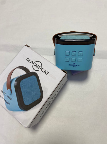 GLACIERCAT Mini Karaoke Machine for Kids Adults,Portable Bluetooth Speaker