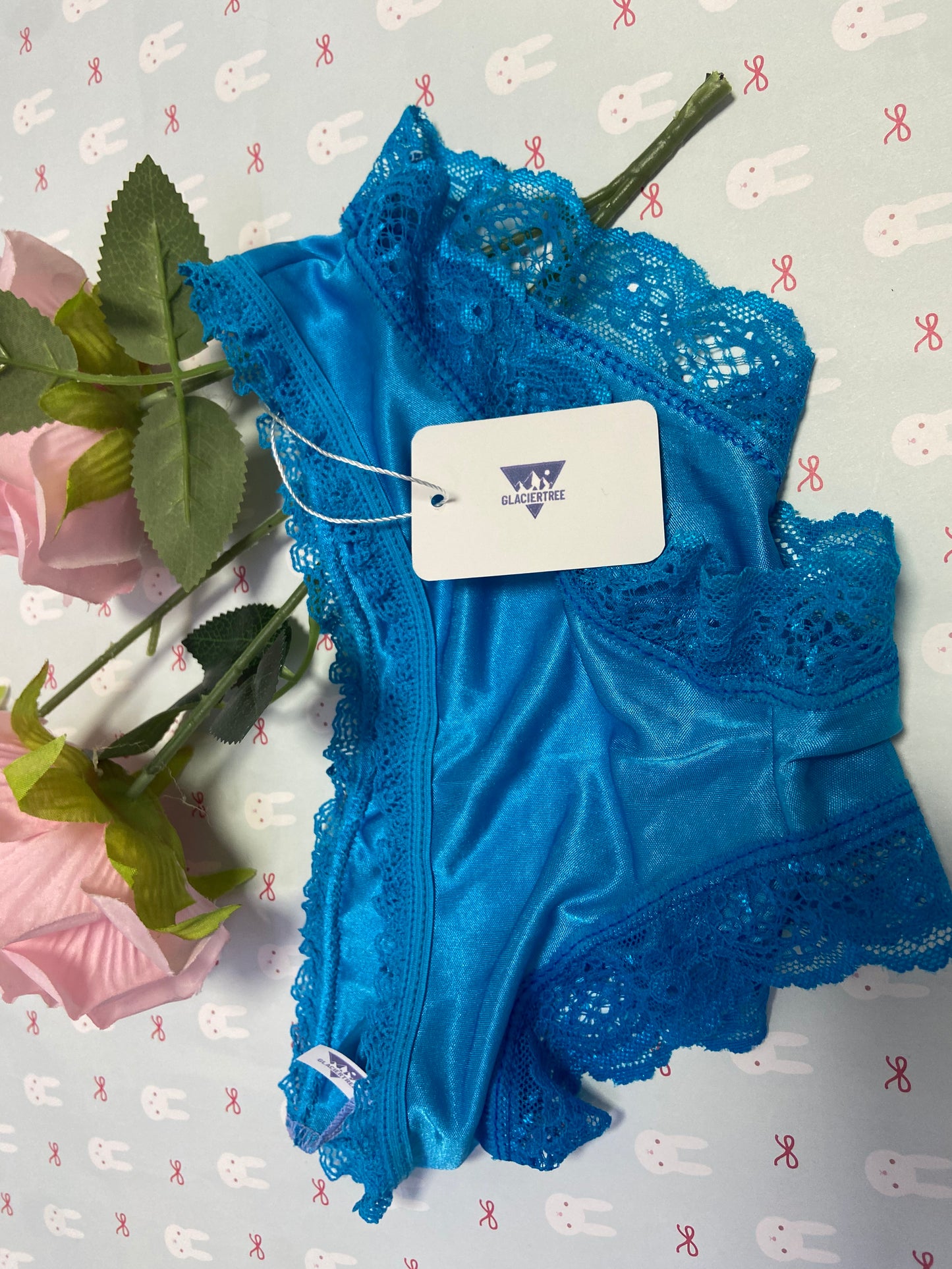 GLACIERTREE Underpants Lace Underwear for Women Silky Stretch Bikini Briefs Sexy Pantie