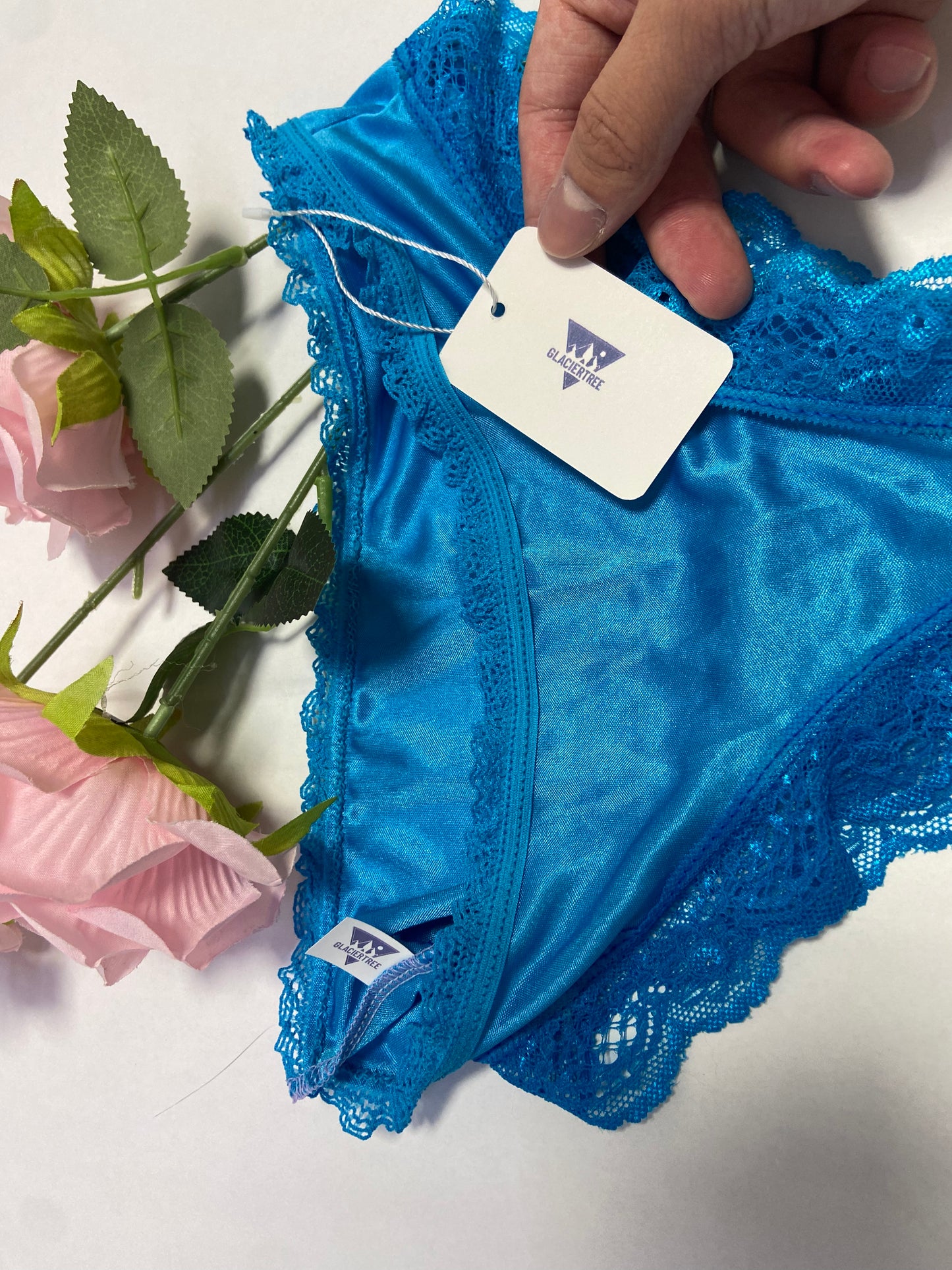 GLACIERTREE Underpants Lace Underwear for Women Silky Stretch Bikini Briefs Sexy Pantie