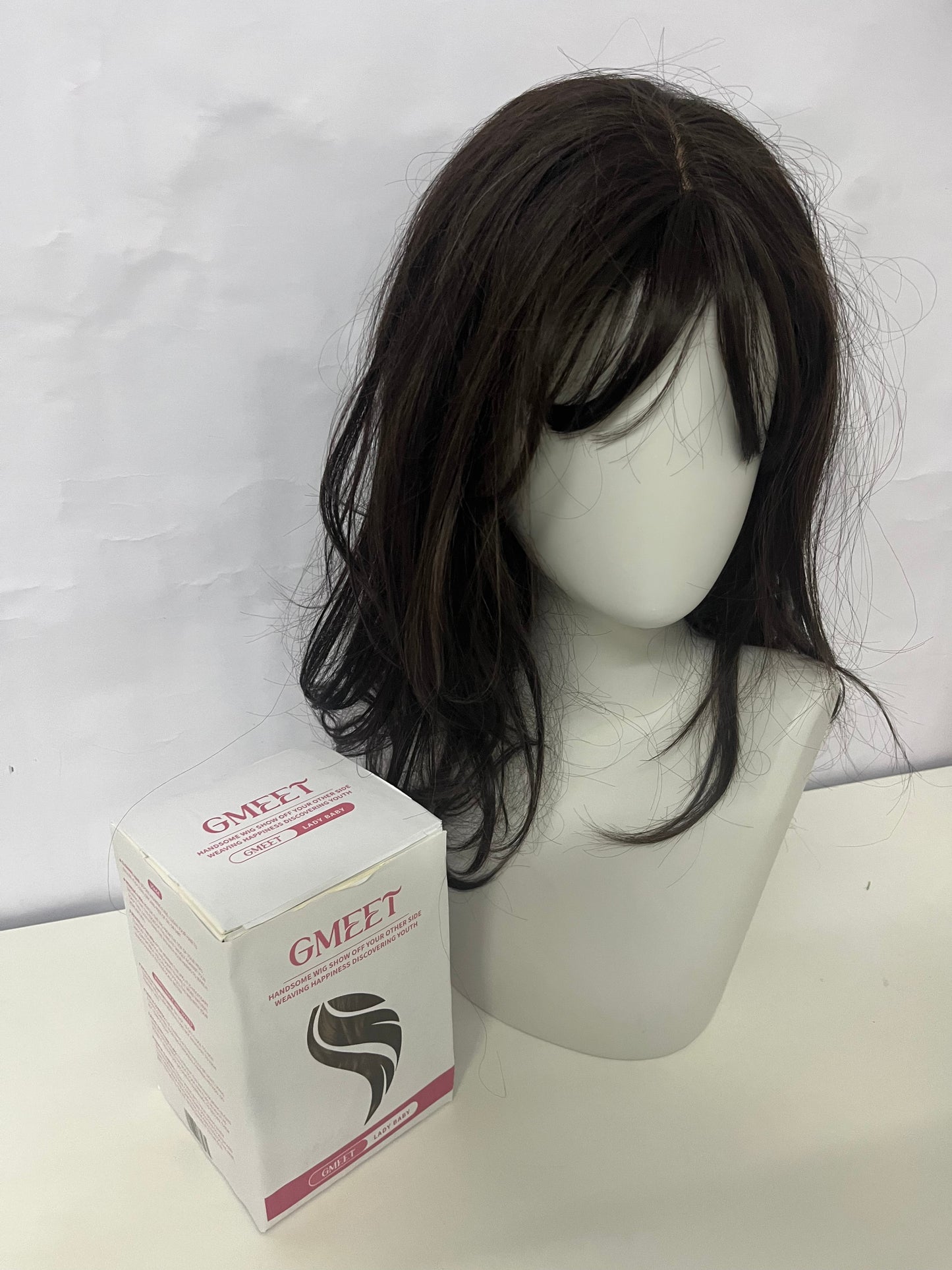 GMEET Long Wavy Wig - Lace Front Synthetic Hairpiece
