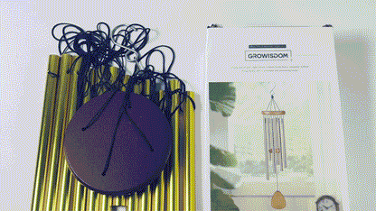 GROWISDOM Memorial Wind Chimes Outdoor Large Deep Tone, Sympathy Wind-Chime Personalized with 12 Tuned Tubes, Elegant Chime for Garden Patio Balcony and Home