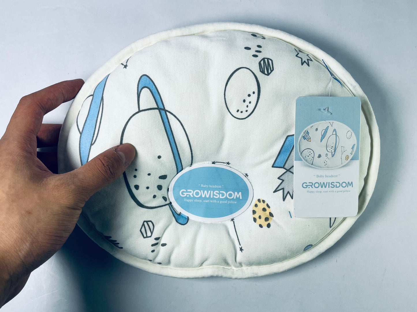 GROWISDOM Unisex Pillow , Hypoallergenic Airmesh Breathable Cool 100% Cotton, Control Sweat, Ideal for Travel, Small, Car, Travel, Baby,MultiFunctual Small Decor Pillows