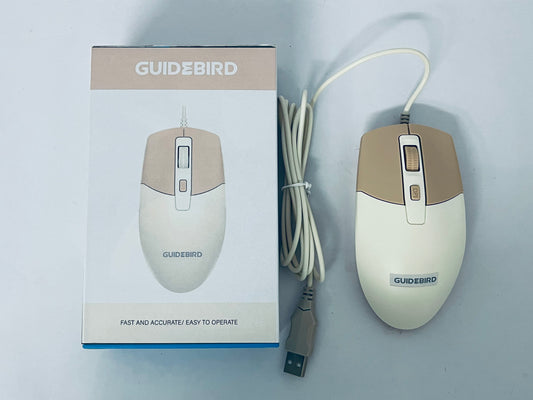 GUIDEBIRD High Precise Wire Computer Ergonomic Comfort USB Wire for Long Hours of Use Quiet Clicks Opticals