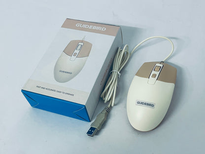 GUIDEBIRD High Precise Wire Computer Ergonomic Comfort USB Wire for Long Hours of Use Quiet Clicks Opticals