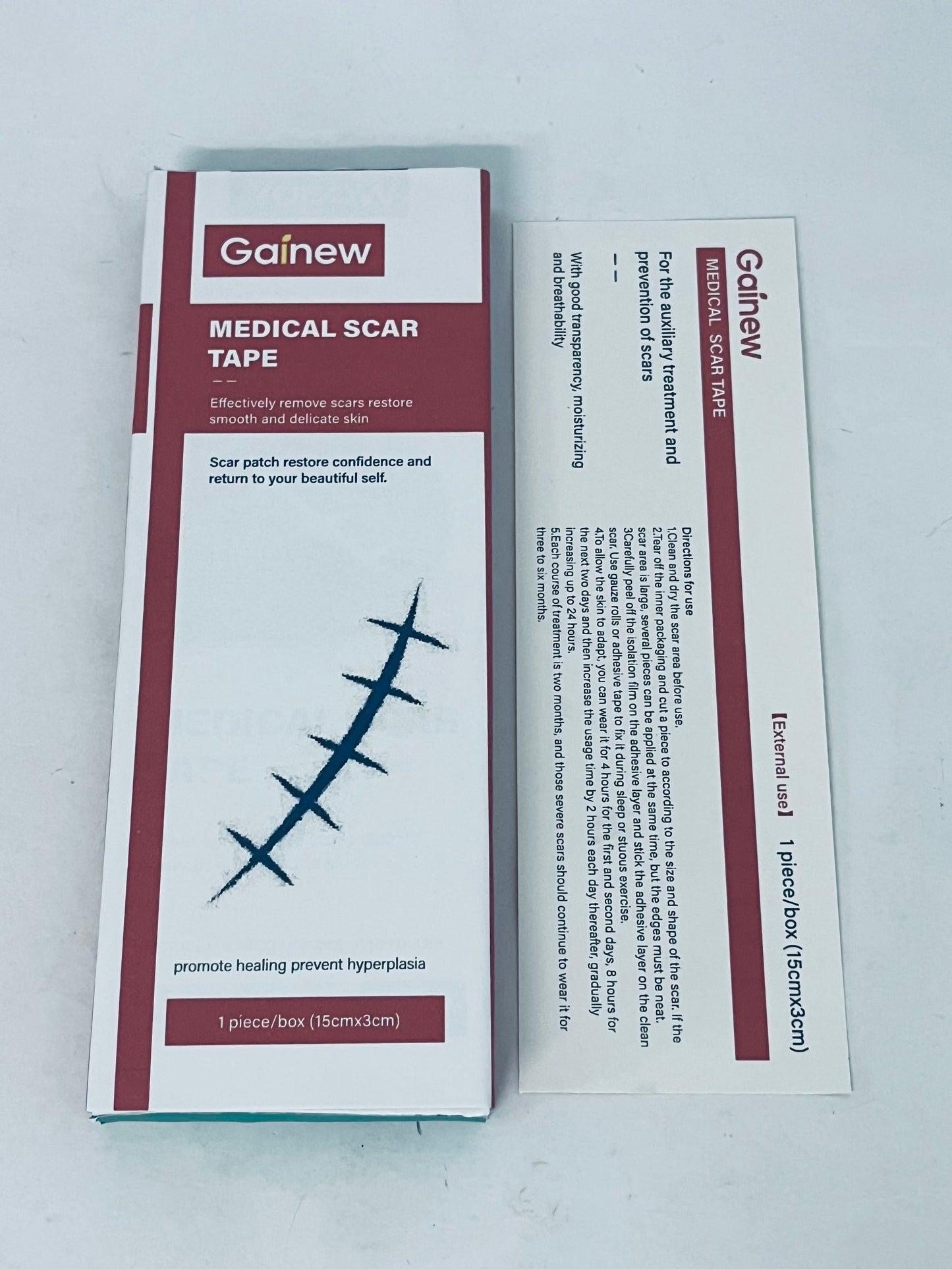Gainew Medical Scar Tape - Effectively Remove Scars & Promote Healing, Restore Smooth Delicate Skin