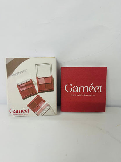 Gameet Eyeshadow Quads Blendable Glitter Matte Eyeshadow Palette,Nude Champagne Gold Orange Dark Coffee Sparkly Four Eyeshadow Palette Makeup,Everyday Nature Long-Lasting Waterproof Women Girls Eyeshadow 