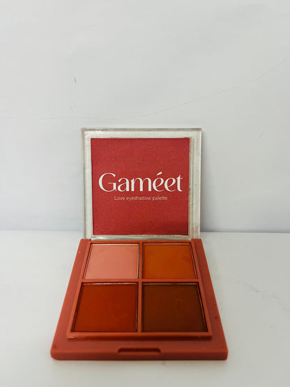 Gameet Eyeshadow Quads Blendable Glitter Matte Eyeshadow Palette,Nude Champagne Gold Orange Dark Coffee Sparkly Four Eyeshadow Palette Makeup,Everyday Nature Long-Lasting Waterproof Women Girls Eyeshadow 