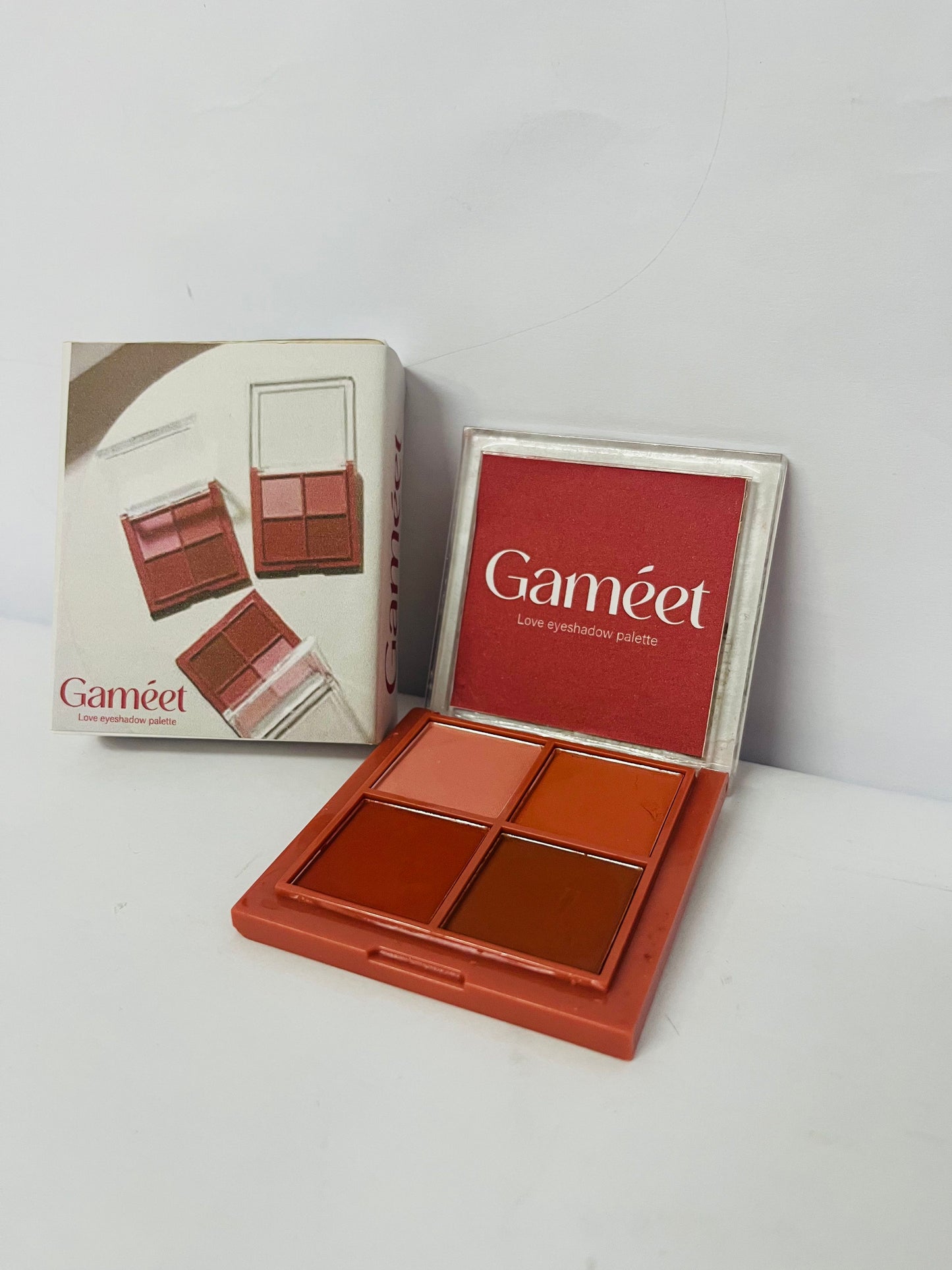 Gameet Eyeshadow Quads Blendable Glitter Matte Eyeshadow Palette,Nude Champagne Gold Orange Dark Coffee Sparkly Four Eyeshadow Palette Makeup,Everyday Nature Long-Lasting Waterproof Women Girls Eyeshadow 