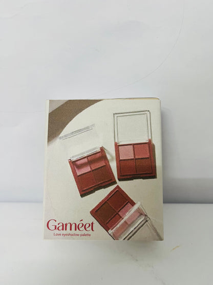 Gameet Eyeshadow Quads Blendable Glitter Matte Eyeshadow Palette,Nude Champagne Gold Orange Dark Coffee Sparkly Four Eyeshadow Palette Makeup,Everyday Nature Long-Lasting Waterproof Women Girls Eyeshadow 