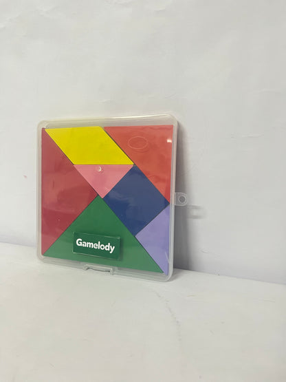 Gamelody Toy construction blocks Syhood Tangrams Puzzles for Students Party Favors Wooden Tangram Pattern Blocks Brain Logic Blocks for Manipulatives Games Educational Gifts and Party Favors(Classic)