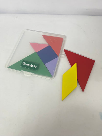 Gamelody Toy construction blocks Syhood Tangrams Puzzles for Students Party Favors Wooden Tangram Pattern Blocks Brain Logic Blocks for Manipulatives Games Educational Gifts and Party Favors(Classic)