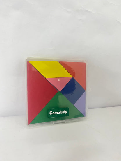 Gamelody Toy construction blocks Syhood Tangrams Puzzles for Students Party Favors Wooden Tangram Pattern Blocks Brain Logic Blocks for Manipulatives Games Educational Gifts and Party Favors(Classic)