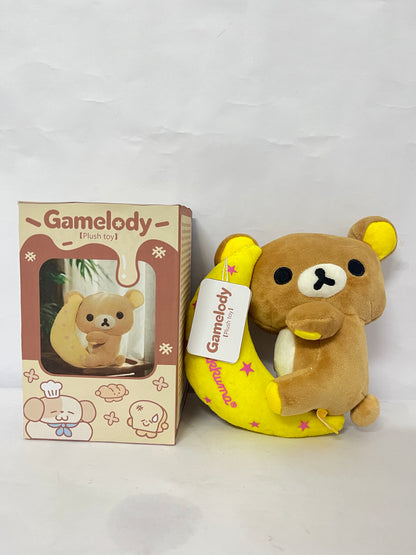 Gamelody Stuffed toys Mocha Plush 7" Inch Authentic Merchandise Adorable Cute Stuffed Bear Travel Sized Soft Gift for Any Occassion Friend Couples Holiday Birthday Cuddly Men Women Adult Unisex
