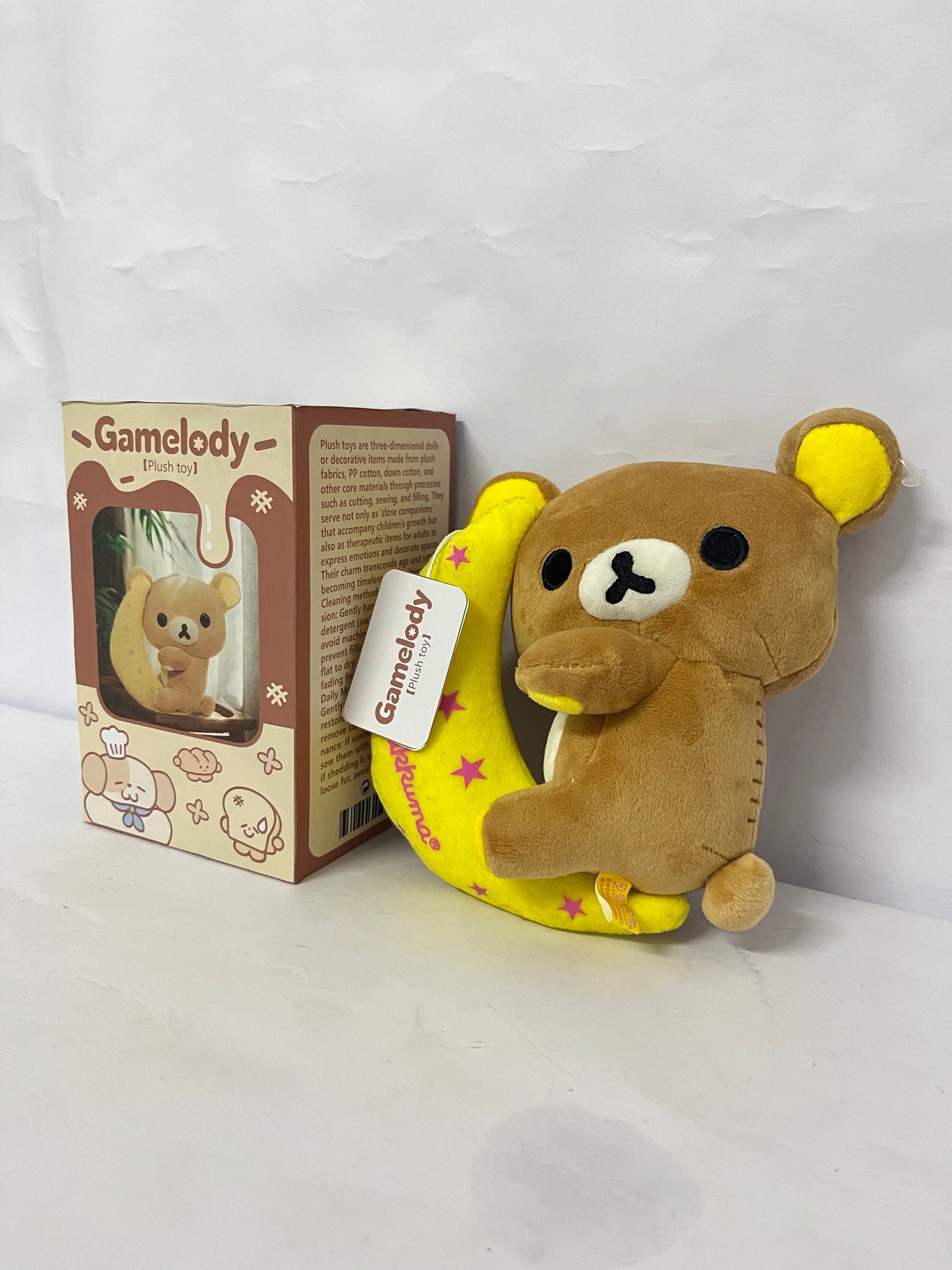 Gamelody Stuffed toys Mocha Plush 7" Inch Authentic Merchandise Adorable Cute Stuffed Bear Travel Sized Soft Gift for Any Occassion Friend Couples Holiday Birthday Cuddly Men Women Adult Unisex