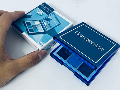 Gardenice 9 Colors Dark Light Royal Cobalt Blue Pearl White Glitter Shimmer Eye Shadow Makeup Palette Highly Pigmented Waterproof Matte Glitter Shimmer Daily Party Sparkling Eyeshadow Palett for Girl