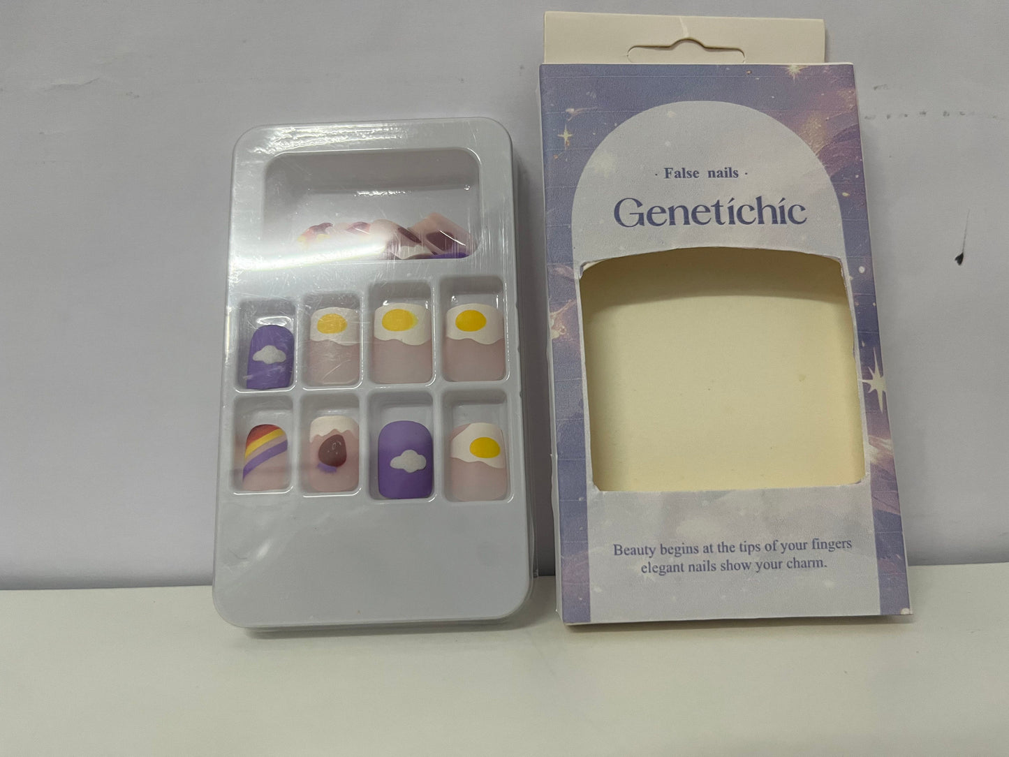 Genetichic Cute Fun Fake Nails Exquisite Item for Fingertip Lovely Atmosphere