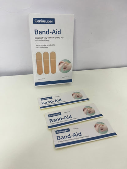 Geniusuper Adhesive bandages Breathable Band-Aid 3D Perforated Comfortable & Skin-Friendly A Considerate Guardian for Daily Small Wounds