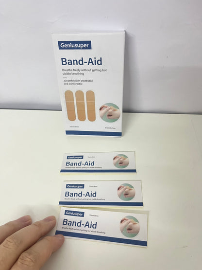 Geniusuper Adhesive bandages Breathable Band-Aid 3D Perforated Comfortable & Skin-Friendly A Considerate Guardian for Daily Small Wounds