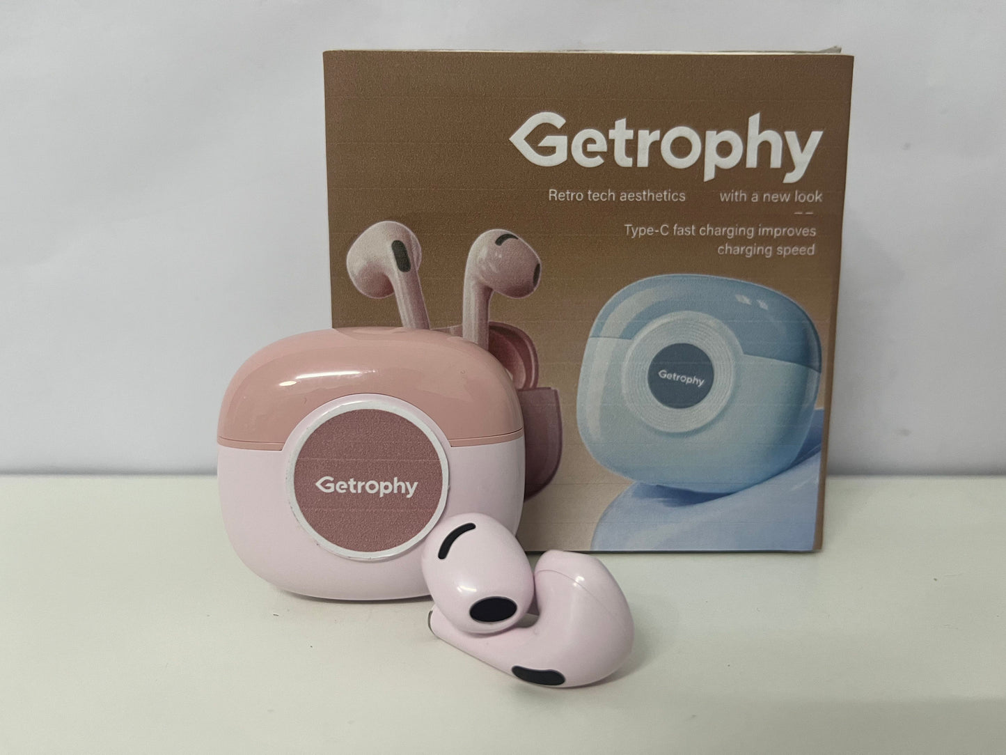 [Getrophy Earphones]-Retro Wireless Bluetooth Earbuds - High Aesthetic Semi-In-Ear Music Headphones