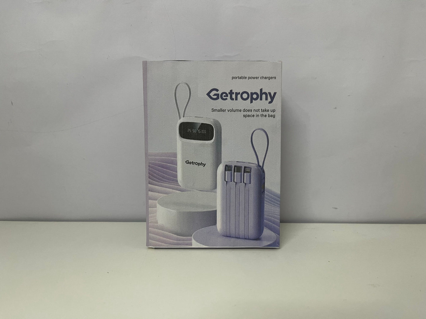 [Getrophy Portable power chargers]-Mini Built-in Cable Power Bank - 5000mAh High Capacity Portable Fast Charging Power Bank