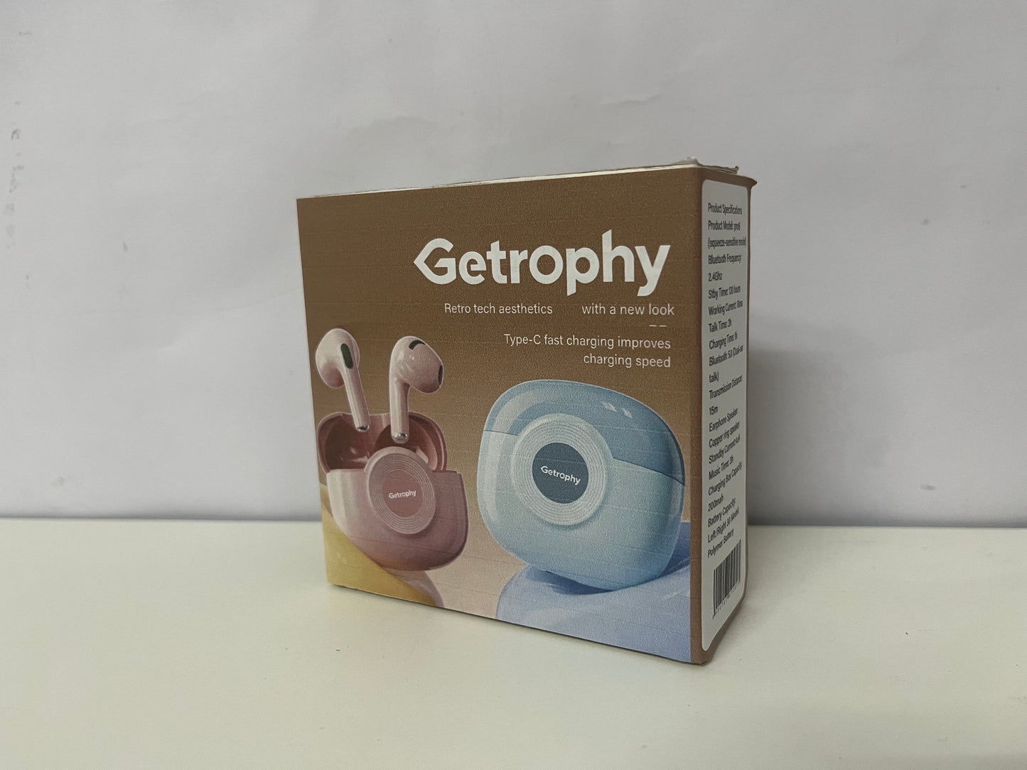 [Getrophy Earphones]-Retro Wireless Bluetooth Earbuds - High Aesthetic Semi-In-Ear Music Headphones