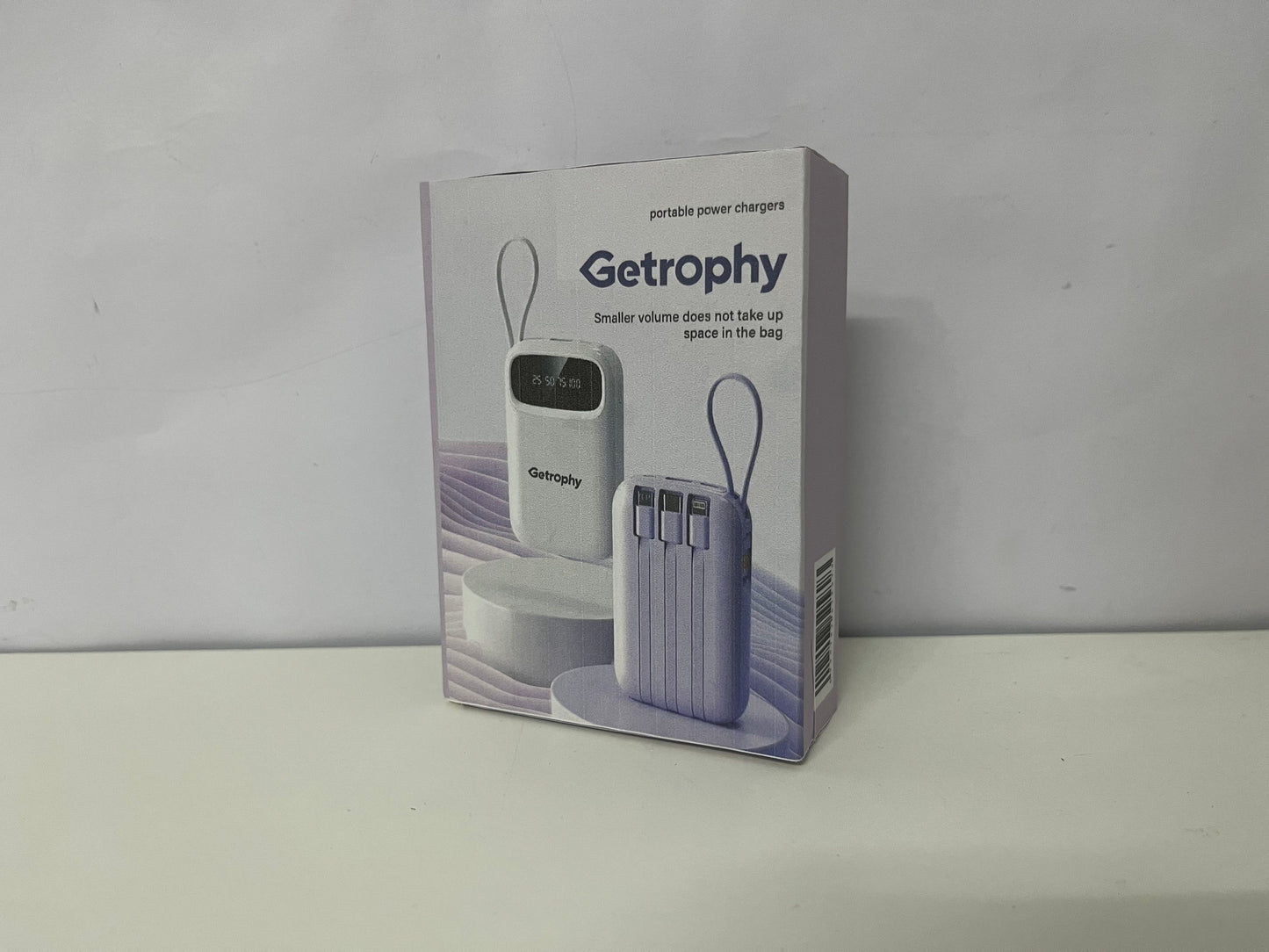 [Getrophy Portable power chargers]-Mini Built-in Cable Power Bank - 5000mAh High Capacity Portable Fast Charging Power Bank