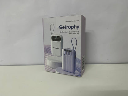 [Getrophy Portable power chargers]-Mini Built-in Cable Power Bank - 5000mAh High Capacity Portable Fast Charging Power Bank