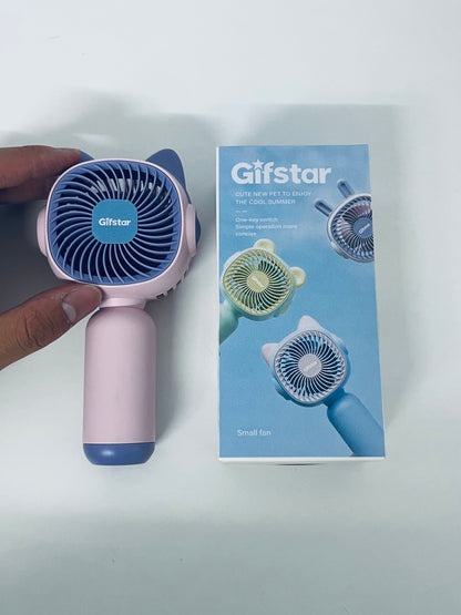 Gifstar Cute Pet Handheld Fan Lovely & Portable Multi-Speed Wind A Portable Companion for Summer Coolness