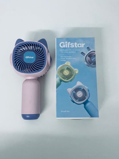 Gifstar Cute Pet Handheld Fan Lovely & Portable Multi-Speed Wind A Portable Companion for Summer Coolness