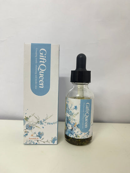 GiftQueen Floral Essential Oil, Brightening & Tendering Skin, Plant-Extracted, Dropper Design, Aromatic Care Oil
