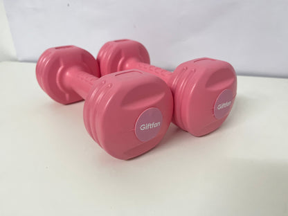 Giftfan Pink Home Dumbbells - Women's Fitness Light Dumbbells with Non-Slip Handle for Shaping Training