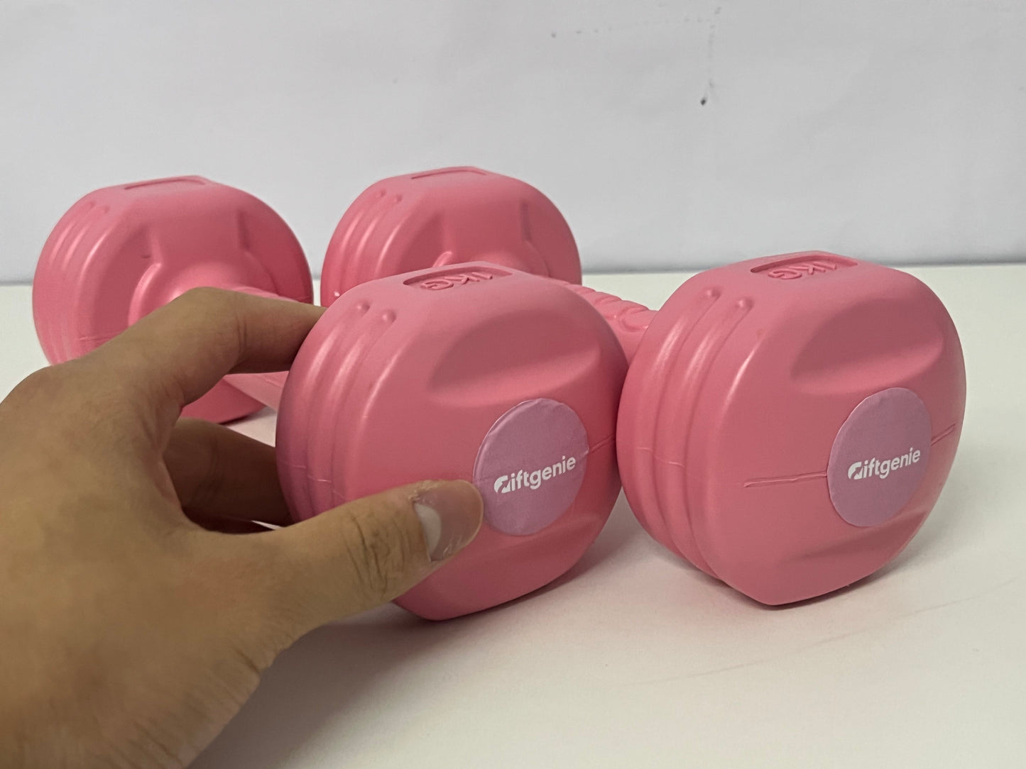 【Giftgenie Pink Dumbbells】——Stylish & Practical Fitness Companion for Home Workouts