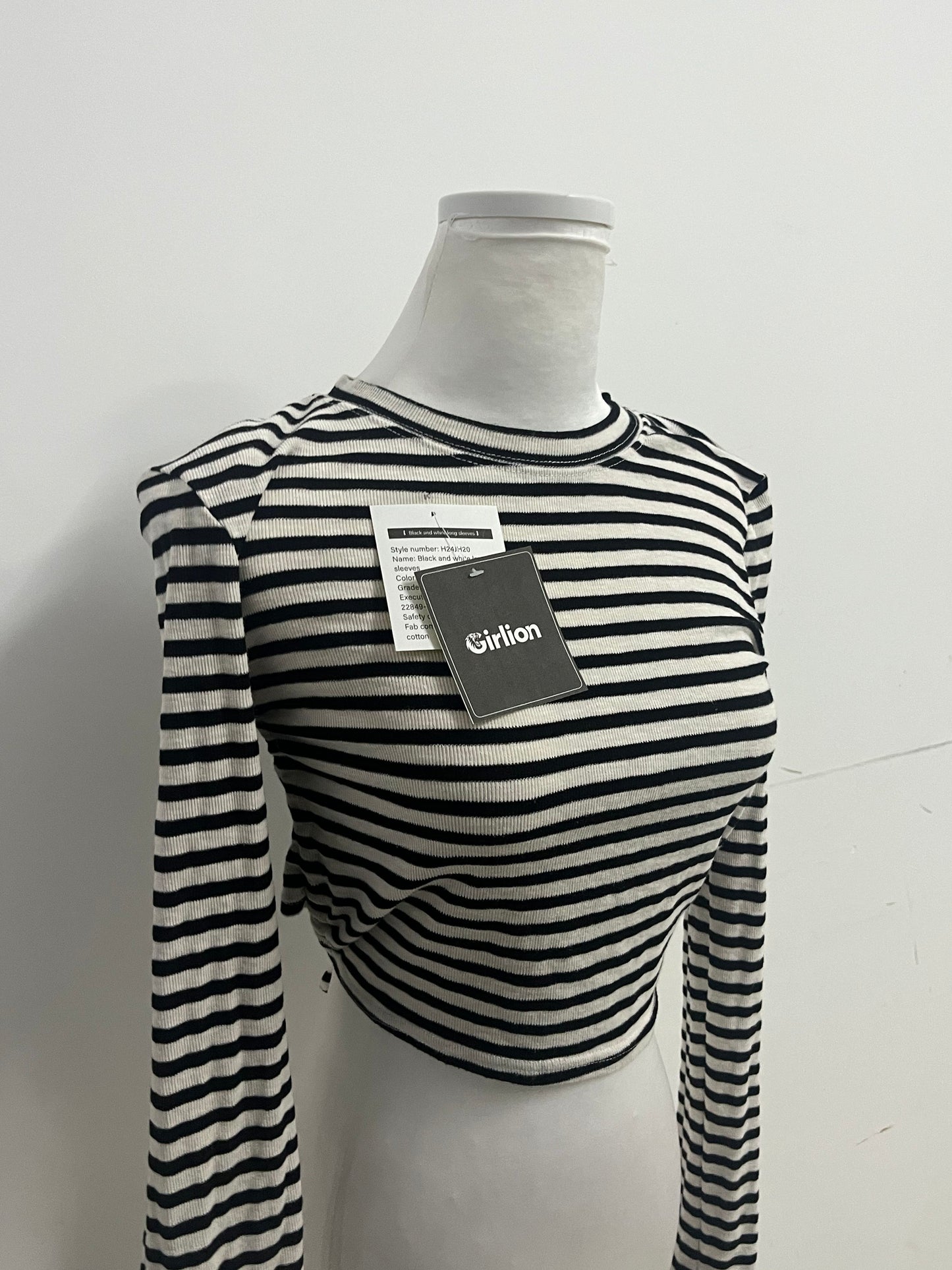 Girlion  Tops as clothing - Ribbed Texture Long-Sleeve Casual Style