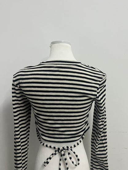 Girlion  Tops as clothing - Ribbed Texture Long-Sleeve Casual Style