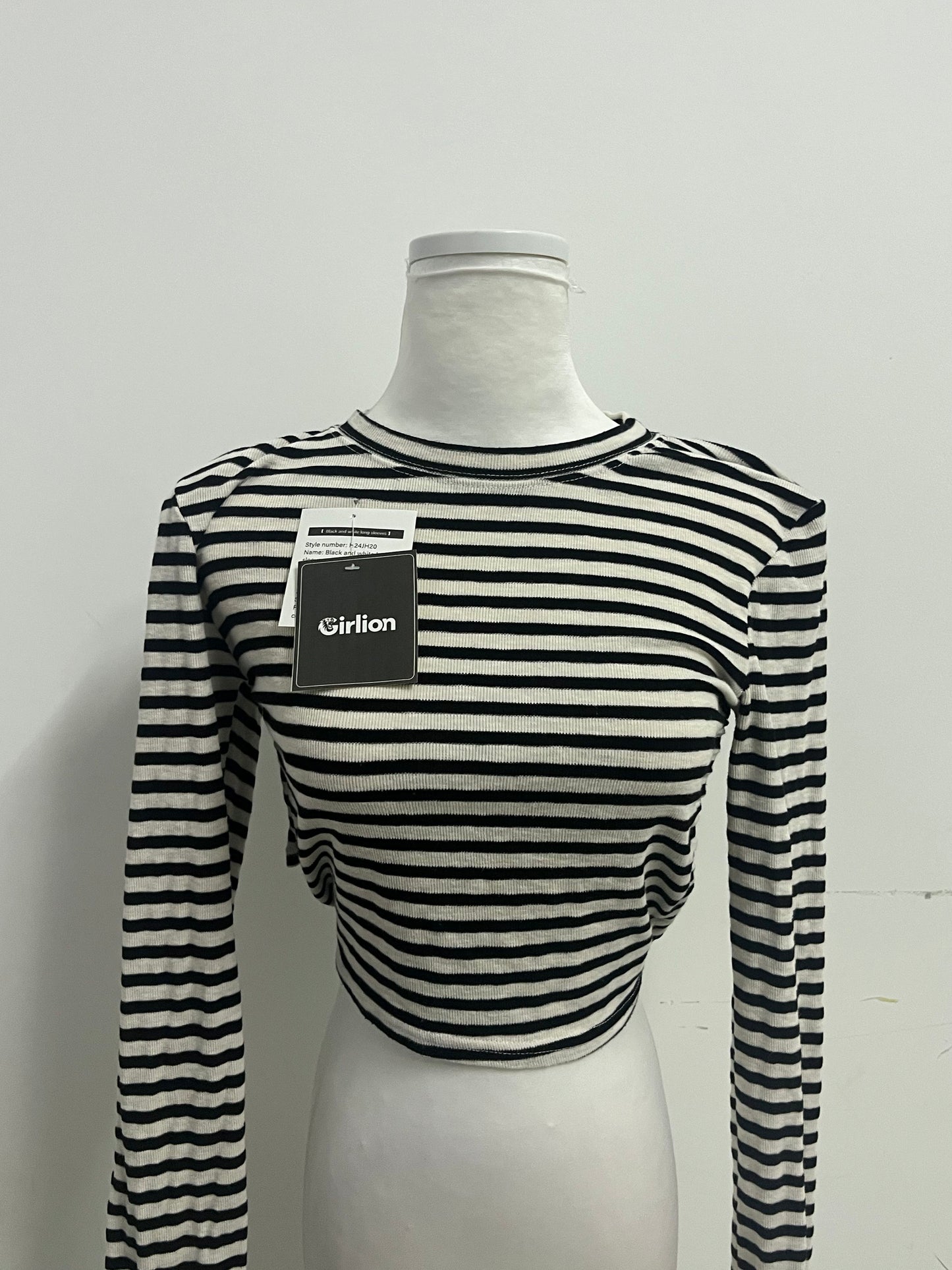 Girlion  Tops as clothing - Ribbed Texture Long-Sleeve Casual Style