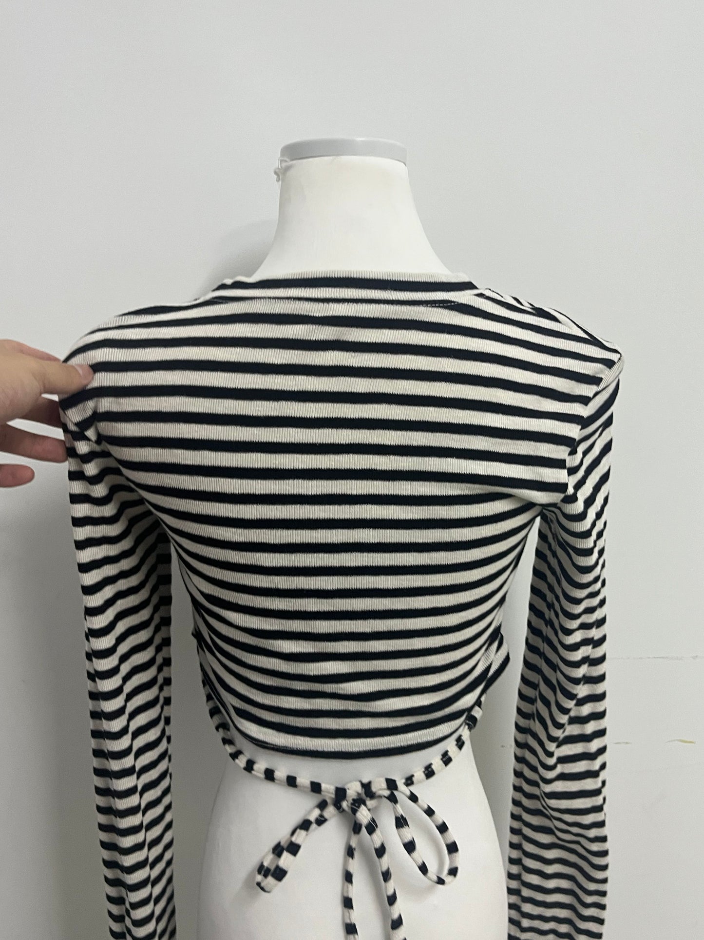 Girlion  Tops as clothing - Ribbed Texture Long-Sleeve Casual Style