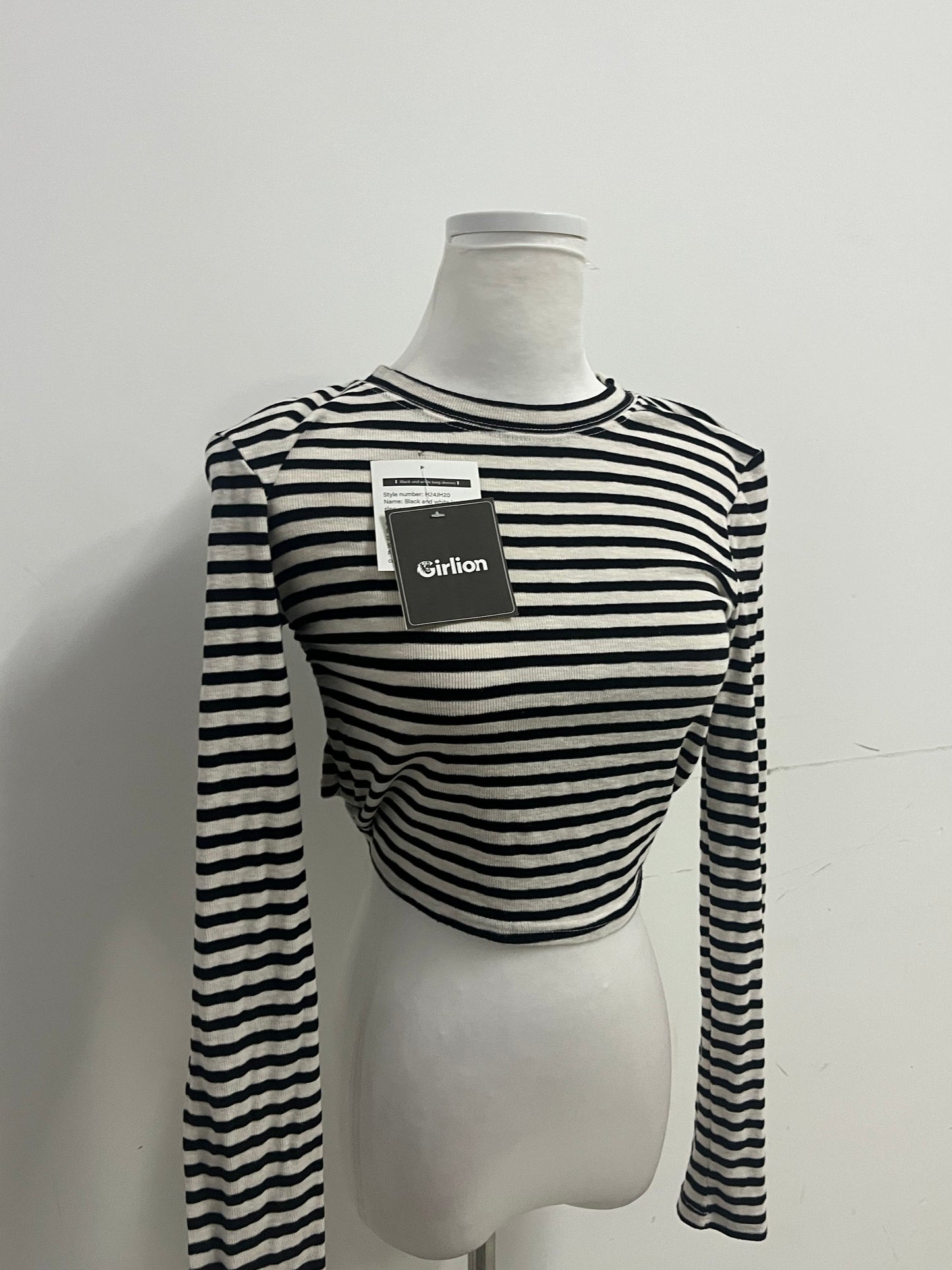 Girlion  Tops as clothing - Ribbed Texture Long-Sleeve Casual Style
