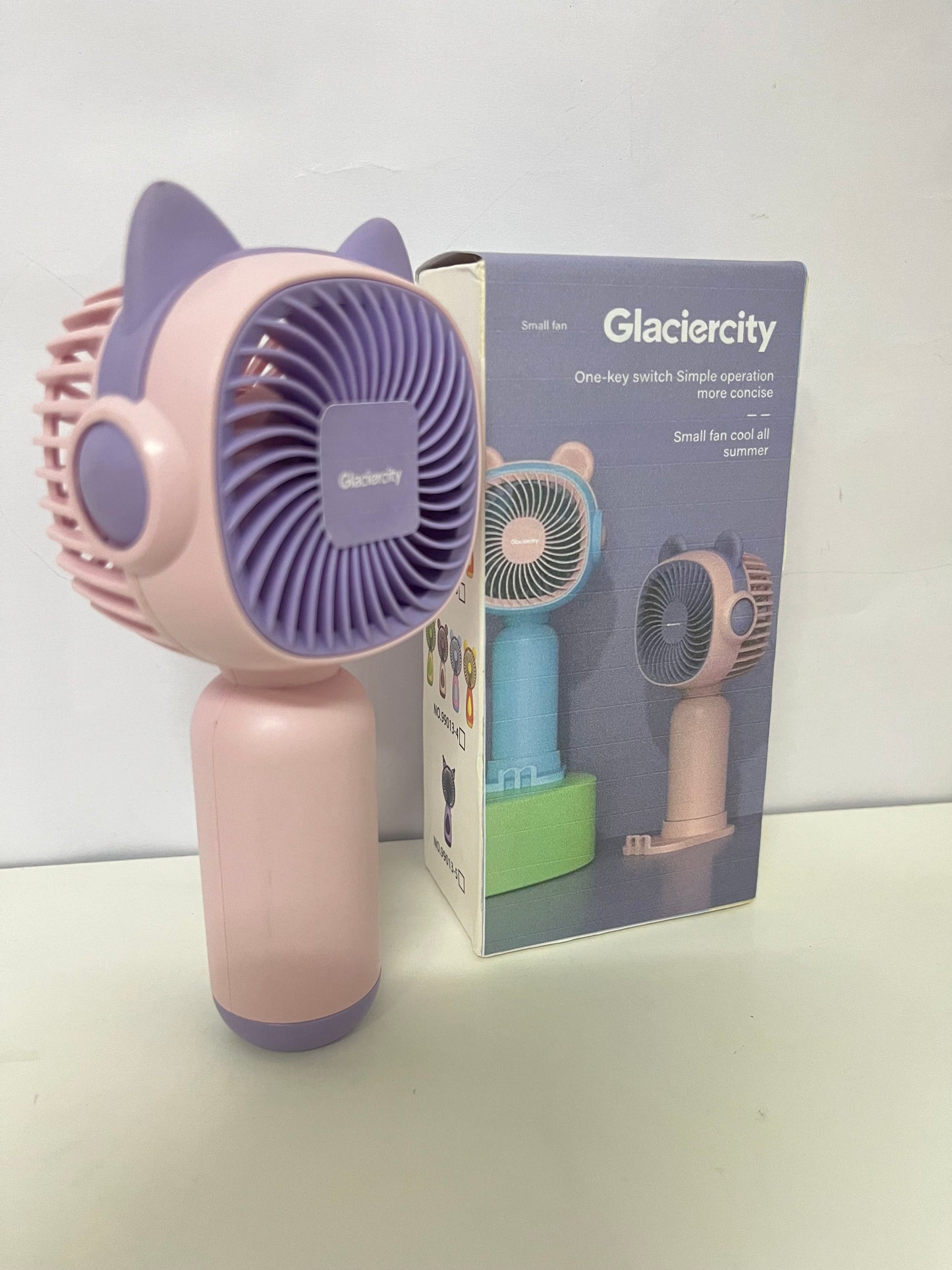 [Glaciercity Electric fans]——Cute Cat Handheld Mini Fan - Portable Rechargeable Fan
